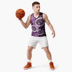 Australia Indigenous Butterflies Personalised Basketball Jersey Lupus Awareness Purple Ribbon Aboriginal Art
