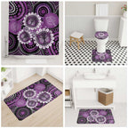 Australia Indigenous Butterflies Personalised Bathroom Set Lupus Awareness Purple Ribbon Aboriginal Art