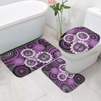 Australia Indigenous Butterflies Personalised Bathroom Set Lupus Awareness Purple Ribbon Aboriginal Art