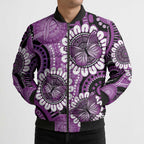 Australia Indigenous Butterflies Personalised Bomber Puffer Jacket Lupus Awareness Purple Ribbon Aboriginal Art