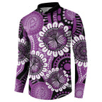 Australia Indigenous Butterflies Personalised Button Sweatshirt Lupus Awareness Purple Ribbon Aboriginal Art