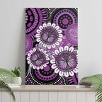 Australia Indigenous Butterflies Personalised Canvas Wall Art Lupus Awareness Purple Ribbon Aboriginal Art