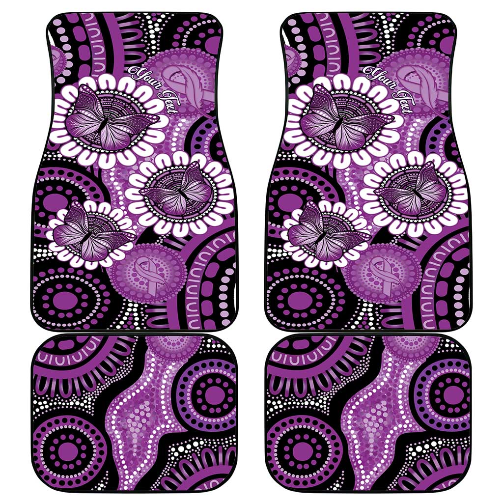 Australia Indigenous Butterflies Personalised Car Mats Lupus Awareness Purple Ribbon Aboriginal Art