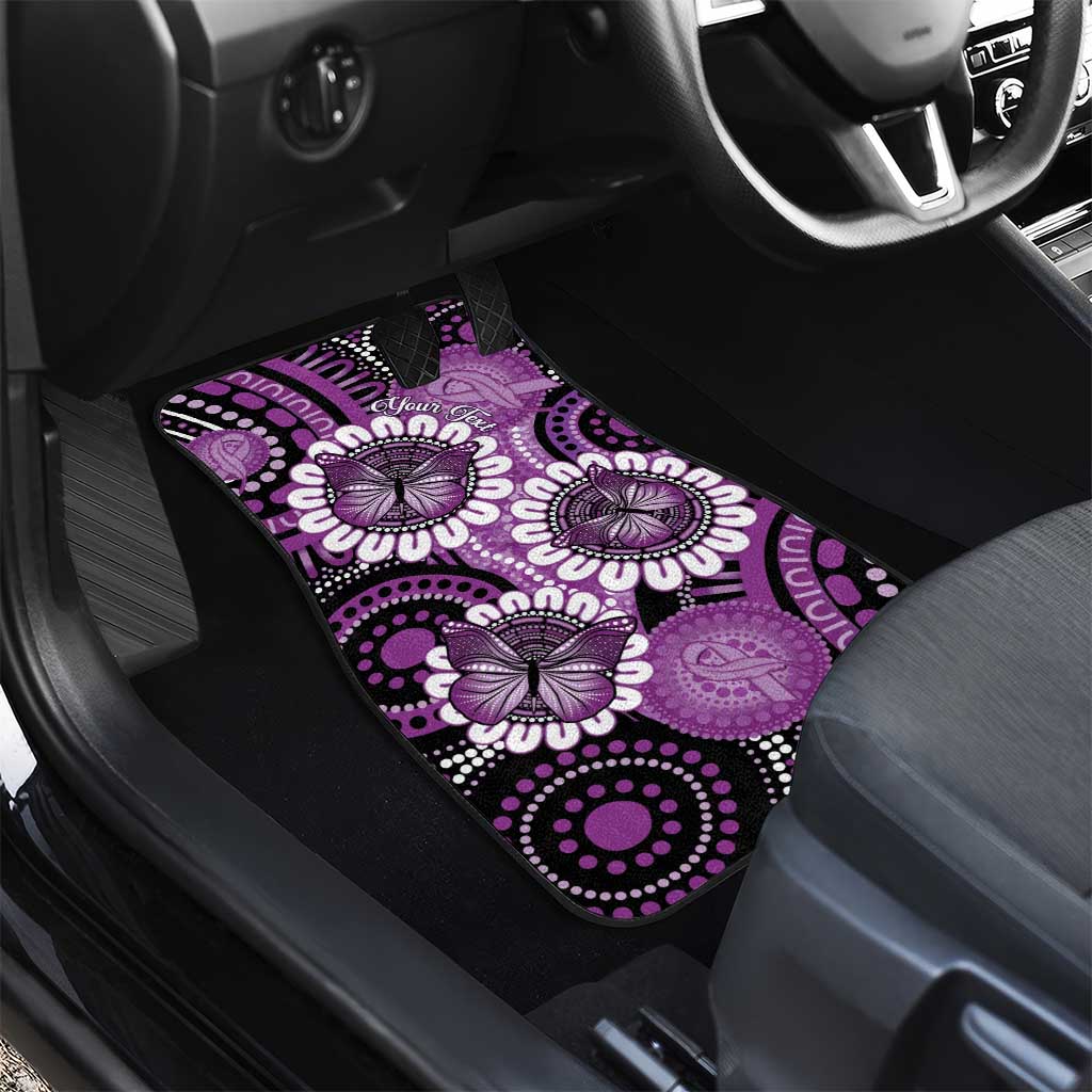 Australia Indigenous Butterflies Personalised Car Mats Lupus Awareness Purple Ribbon Aboriginal Art