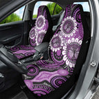 Australia Indigenous Butterflies Personalised Car Seat Cover Lupus Awareness Purple Ribbon Aboriginal Art