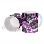 Australia Indigenous Butterflies Personalised Ceramic Mug Lupus Awareness Purple Ribbon Aboriginal Art