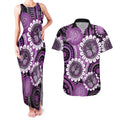 Australia Indigenous Butterflies Personalised Couples Matching Tank Maxi Dress and Hawaiian Shirt Lupus Awareness Purple Ribbon Aboriginal Art