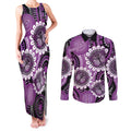 Australia Indigenous Butterflies Personalised Couples Matching Tank Maxi Dress and Long Sleeve Button Shirt Lupus Awareness Purple Ribbon Aboriginal Art