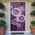 Australia Indigenous Butterflies Personalised Door Cover Lupus Awareness Purple Ribbon Aboriginal Art