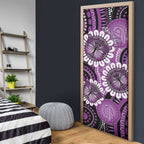 Australia Indigenous Butterflies Personalised Door Cover Lupus Awareness Purple Ribbon Aboriginal Art