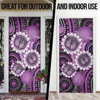 Australia Indigenous Butterflies Personalised Door Cover Lupus Awareness Purple Ribbon Aboriginal Art