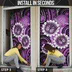 Australia Indigenous Butterflies Personalised Door Cover Lupus Awareness Purple Ribbon Aboriginal Art