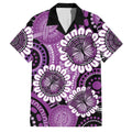 Australia Indigenous Butterflies Personalised Family Matching Off Shoulder Maxi Dress and Hawaiian Shirt Lupus Awareness Purple Ribbon Aboriginal Art