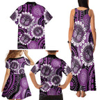 Australia Indigenous Butterflies Personalised Family Matching Tank Maxi Dress and Hawaiian Shirt Lupus Awareness Purple Ribbon Aboriginal Art