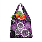 Australia Indigenous Butterflies Personalised Grocery Bag Lupus Awareness Purple Ribbon Aboriginal Art