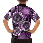 Australia Indigenous Butterflies Personalised Hawaiian Shirt Lupus Awareness Purple Ribbon Aboriginal Art