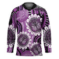 Australia Indigenous Butterflies Personalised Hockey Jersey Lupus Awareness Purple Ribbon Aboriginal Art