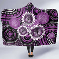 Australia Indigenous Butterflies Personalised Hooded Blanket Lupus Awareness Purple Ribbon Aboriginal Art