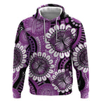 Australia Indigenous Butterflies Personalised Hoodie Lupus Awareness Purple Ribbon Aboriginal Art