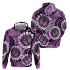 Australia Indigenous Butterflies Personalised Hoodie Lupus Awareness Purple Ribbon Aboriginal Art