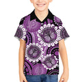 Australia Indigenous Butterflies Personalised Kid Hawaiian Shirt Lupus Awareness Purple Ribbon Aboriginal Art