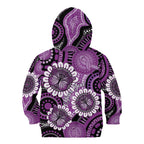 Australia Indigenous Butterflies Personalised Kid Hoodie Lupus Awareness Purple Ribbon Aboriginal Art