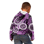 Australia Indigenous Butterflies Personalised Kid Hoodie Lupus Awareness Purple Ribbon Aboriginal Art
