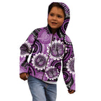 Australia Indigenous Butterflies Personalised Kid Hoodie Lupus Awareness Purple Ribbon Aboriginal Art