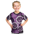 Australia Indigenous Butterflies Personalised Kid T Shirt Lupus Awareness Purple Ribbon Aboriginal Art