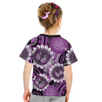 Australia Indigenous Butterflies Personalised Kid T Shirt Lupus Awareness Purple Ribbon Aboriginal Art