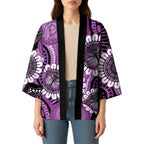 Australia Indigenous Butterflies Personalised Kimono Lupus Awareness Purple Ribbon Aboriginal Art