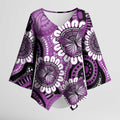 Australia Indigenous Butterflies Personalised Kimono Sleeve Blouse Lupus Awareness Purple Ribbon Aboriginal Art