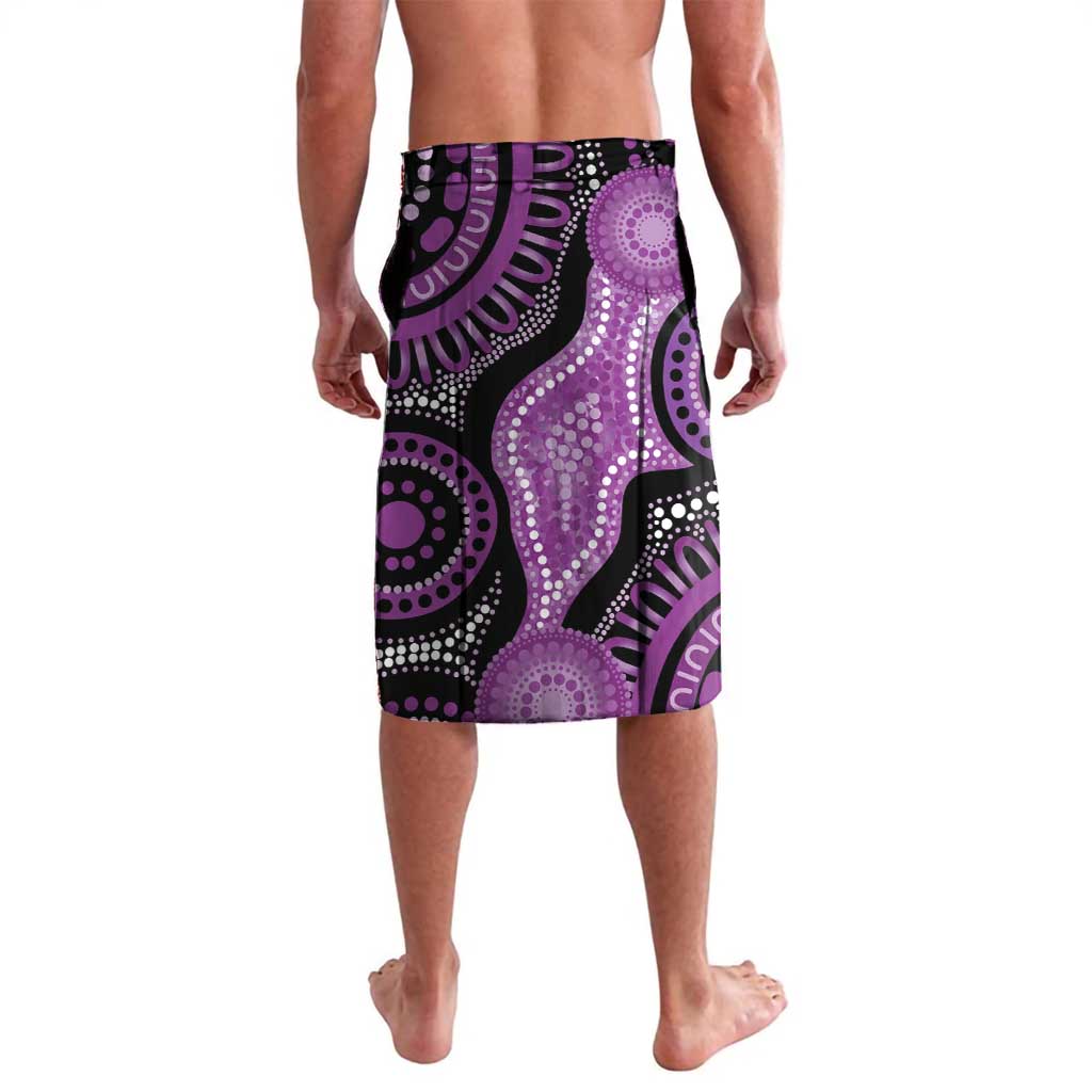 Australia Indigenous Butterflies Personalised Lavalava Lupus Awareness Purple Ribbon Aboriginal Art