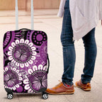 Australia Indigenous Butterflies Personalised Luggage Cover Lupus Awareness Purple Ribbon Aboriginal Art