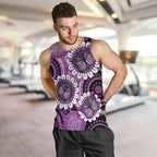 Australia Indigenous Butterflies Personalised Men Tank Top Lupus Awareness Purple Ribbon Aboriginal Art
