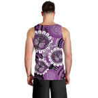 Australia Indigenous Butterflies Personalised Men Tank Top Lupus Awareness Purple Ribbon Aboriginal Art