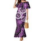 Australia Indigenous Butterflies Personalised Mermaid Dress Lupus Awareness Purple Ribbon Aboriginal Art