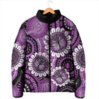 Australia Indigenous Butterflies Personalised Padded Jacket Lupus Awareness Purple Ribbon Aboriginal Art