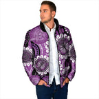 Australia Indigenous Butterflies Personalised Padded Jacket Lupus Awareness Purple Ribbon Aboriginal Art