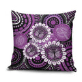 Australia Indigenous Butterflies Personalised Pillow Cover Lupus Awareness Purple Ribbon Aboriginal Art