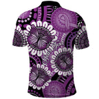 Australia Indigenous Butterflies Personalised Polo Shirt Lupus Awareness Purple Ribbon Aboriginal Art