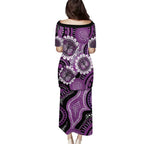 Australia Indigenous Butterflies Personalised Puletasi Lupus Awareness Purple Ribbon Aboriginal Art
