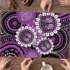 Australia Indigenous Butterflies Personalised Puzzle Lupus Awareness Purple Ribbon Aboriginal Art