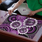 Australia Indigenous Butterflies Personalised Puzzle Lupus Awareness Purple Ribbon Aboriginal Art