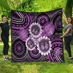 Australia Indigenous Butterflies Personalised Quilt Lupus Awareness Purple Ribbon Aboriginal Art