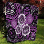 Australia Indigenous Butterflies Personalised Quilt Lupus Awareness Purple Ribbon Aboriginal Art