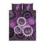 Australia Indigenous Butterflies Personalised Quilt Bed Set Lupus Awareness Purple Ribbon Aboriginal Art