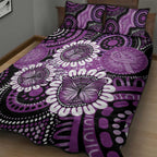 Australia Indigenous Butterflies Personalised Quilt Bed Set Lupus Awareness Purple Ribbon Aboriginal Art
