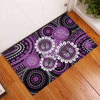 Australia Indigenous Butterflies Personalised Rubber Doormat Lupus Awareness Purple Ribbon Aboriginal Art