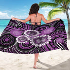 Australia Indigenous Butterflies Personalised Sarong Lupus Awareness Purple Ribbon Aboriginal Art